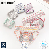 Lekkekindlad naiste menstruatsioonipüksid puuvillased aluspesu armsad multifilmi perioodi aluspüksid mood aluspüksid teismelistele 3 tk/partii