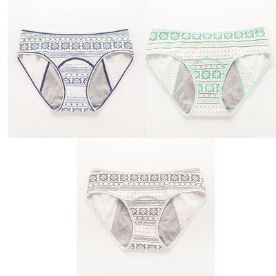 Lekkekindlad naiste menstruatsioonipüksid puuvillased aluspesu armsad multifilmi perioodi aluspüksid mood aluspüksid teismelistele 3 tk/partii