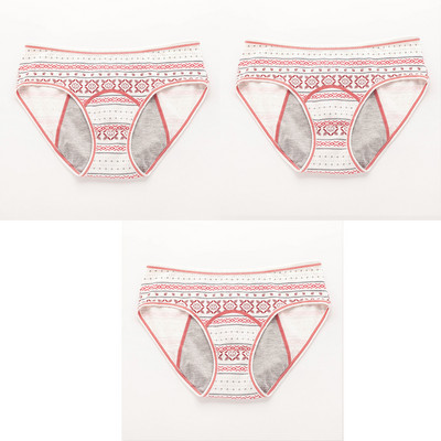 Lekkekindlad naiste menstruatsioonipüksid puuvillased aluspesu armsad multifilmi perioodi aluspüksid mood aluspüksid teismelistele 3 tk/partii