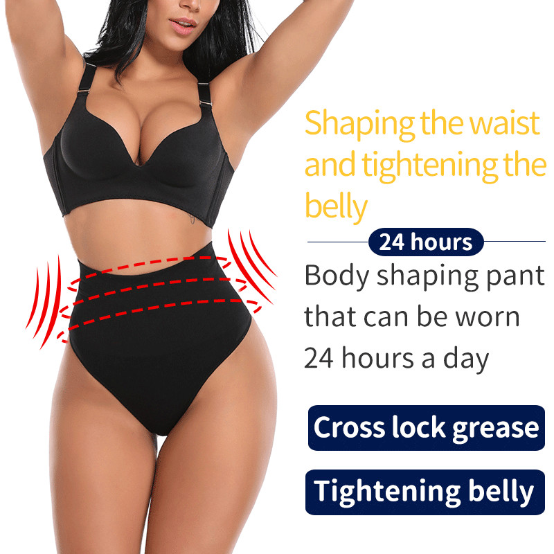 Femei talie Cincher Thong Panty Shaper Talie înaltă Burta Control Chiloți Slăbire Lenjerie de corp Butt Lifter Shaper Slip Body Shaper