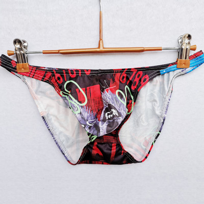 Ново мъжко бельо U изпъкнала чанта Hip Sexy Fashion Print Bikini Мъжки слипове Удобни дишащи качествени мъжки бикини HT030