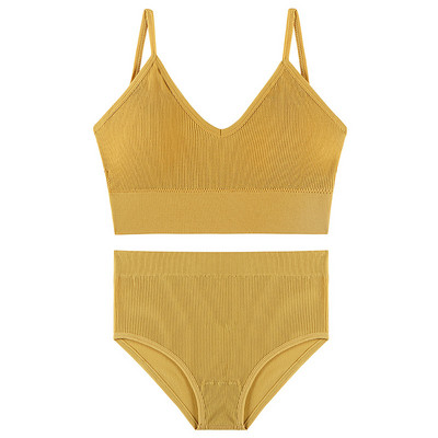 Σετ σουτιέν Top εσώρουχα χωρίς ραφές Σετ γυναικεία εσώρουχα Wireless σουτιέν Crop Top Γυναικεία σώβρακα Μαλακά εσώρουχα Bralette