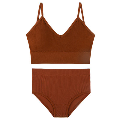 Σετ σουτιέν Top εσώρουχα χωρίς ραφές Σετ γυναικεία εσώρουχα Wireless σουτιέν Crop Top Γυναικεία σώβρακα Μαλακά εσώρουχα Bralette