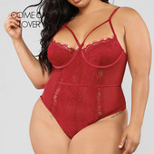 Comeonlover 5XL Body Suits για γυναίκες Floral Sexy Lace Bodysuit Thong Γυναικεία μόδα Conbinaison Femme Sexy Bodie RE808751