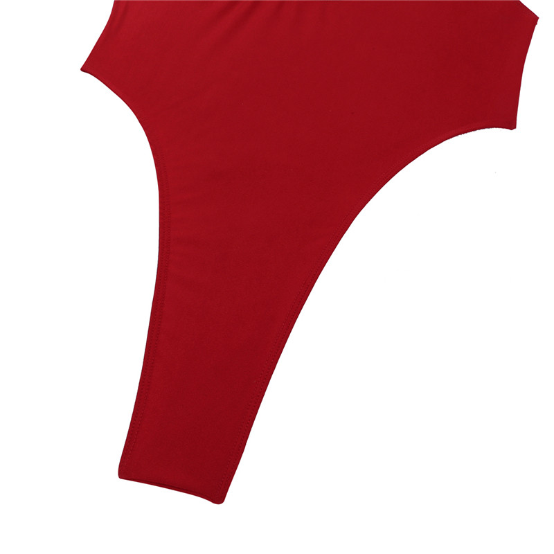 Body într-o singură bucată pentru femei, fără mâneci, piept deschis, cu croiala înaltă, costum de baie, monocrom, tricou, costum de baie, haine de club sexy