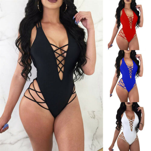 Costume de baie sexy de vară pentru femei 2019 Costum de baie dintr-o singură piesă pentru femei Bandaj Bikini Sutien căptușit cu push-up Costum de baie de baie