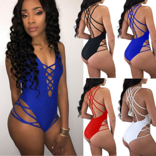 Costume de baie sexy de vară pentru femei 2019 Costum de baie dintr-o singură piesă pentru femei Bandaj Bikini Sutien căptușit cu push-up Costum de baie de baie