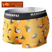 EXILIENS nou-nouț Boxer cu imprimeu plasă respirabilă Lenjerie de corp pentru bărbați Bermuda moale Ropa Interior Boxeri pentru bărbați Calzoncillos Mărimea bărbatului M-3XL