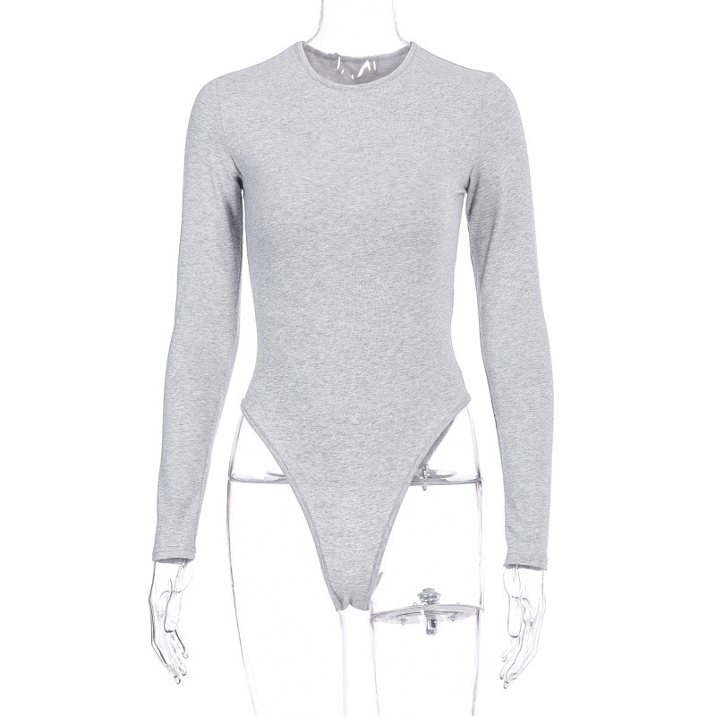 LISM Jednodijelni ženski kombinezon goli kombinezon Jednodijelni klupski kombinezoni O izrez za žene Kombinezoni dugih rukava