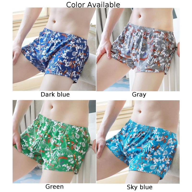 Lenjerie de corp pentru bărbați Chiloți cu imprimeu Boxer Lenjerie de corp pentru bărbați Chiloți de dormit din bumbac Chiloți de casă ropa interior hombre Cueca A50