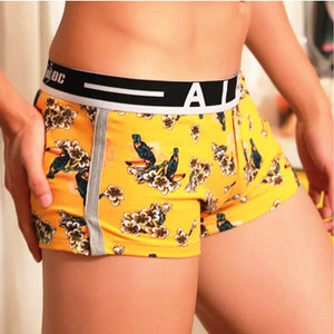 Livrare gratuită Noua lenjerie de corp boxer pentru bărbați AiBC, personalizat, imprimat, din bumbac