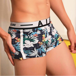 Livrare gratuită Noua lenjerie de corp boxer pentru bărbați AiBC, personalizat, imprimat, din bumbac