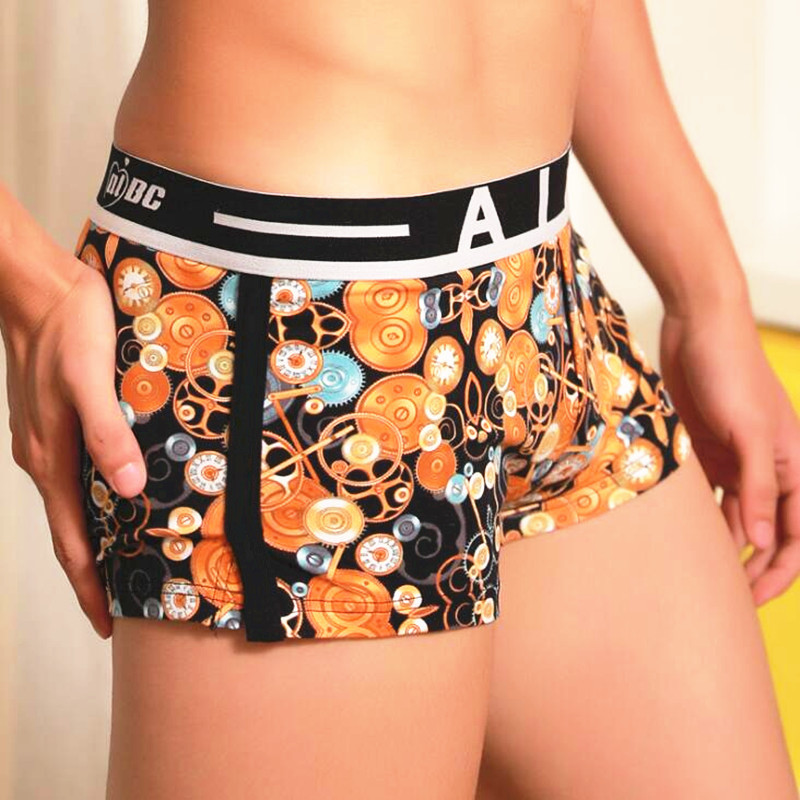 Livrare gratuită Noua lenjerie de corp boxer pentru bărbați AiBC, personalizat, imprimat, din bumbac