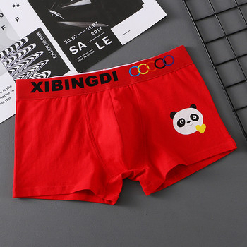 [Bloom the love] Чисто ново бельо Cotton Panda Mens Boxer Homme Mens Boxers Panties Man Cuecas Masculina Comfortable SizeM-XXL