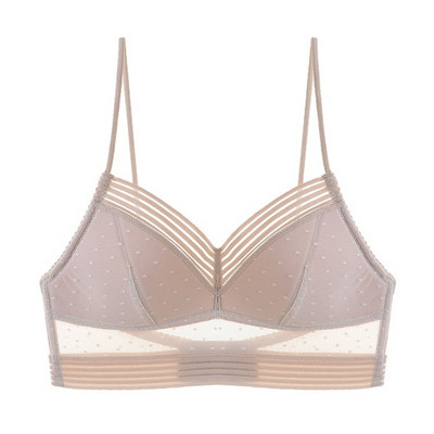 Σουτιέν στράπλες χωρίς πλάτη Push Up Plus Size Γυναικεία σύρμα Bralette Δωρεάν Σέξι δαντέλα με λεπτές κουκκίδες Εσώρουχα Worldcup με χαμηλή πλάτη