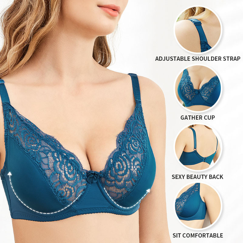 Σέξι δαντελένιο σουτιέν Γυναικείο Floral Underwire Bralette Σέξι Γυναικεία Εσώρουχα Λεπτά Μεγάλα Εσωτερικά Εσώρουχα Γυναικεία CD Cup