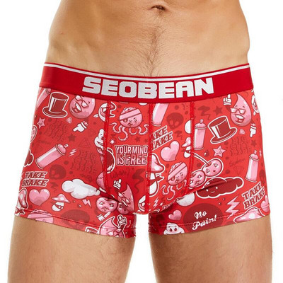 SEOBEAN Print Bokserice Muško donje rublje Gaćice Seksi muške gaćice Svilenkasto glatke muške boksačice Bokserice za muškarce 2022 Novo