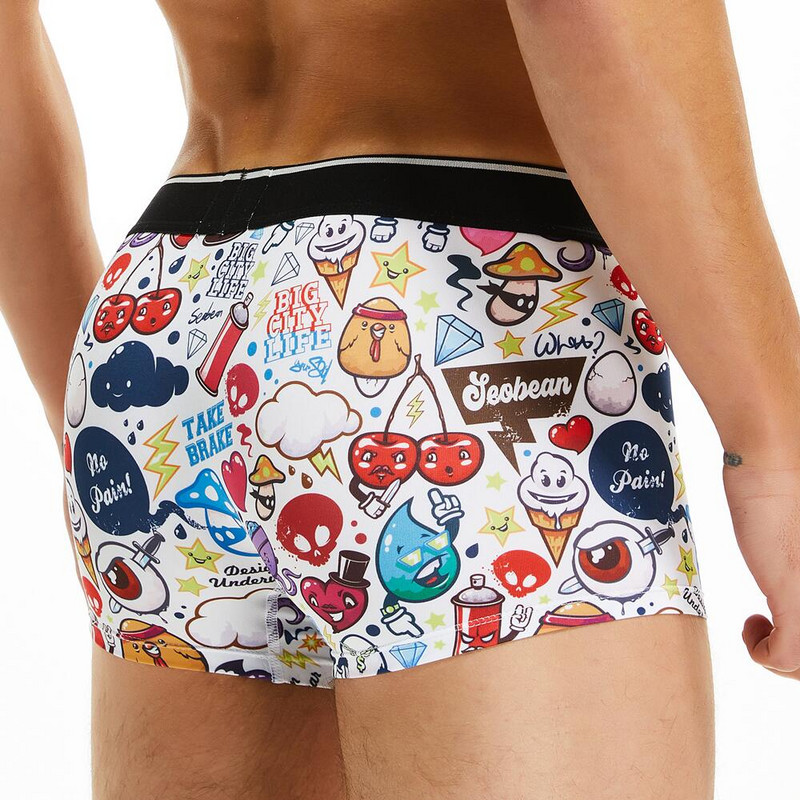 SEOBEAN Print Bokserice Muško donje rublje Gaćice Seksi muške gaćice Svilenkasto glatke muške boksačice Bokserice za muškarce 2022 Novo