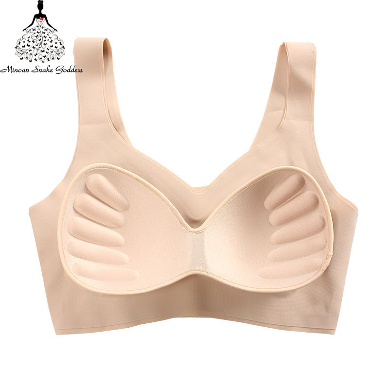 Σέξι γυναικεία σουτιέν Push Up Συγκεντρώστε Bralette Σουτιέν χωρίς ραφές Wire Free Soutien Gorge Femme Comfort Εσώρουχα μονόχρωμο γιλέκο στηθόδεσμο