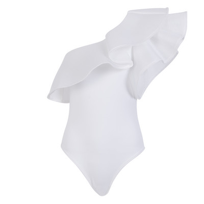 Costum de baie sexy pentru femei, cu umăr dezactivat, cu volane, costum de baie, monokini, tanga