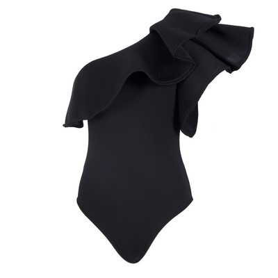 Costum de baie sexy pentru femei, cu umăr dezactivat, cu volane, costum de baie, monokini, tanga