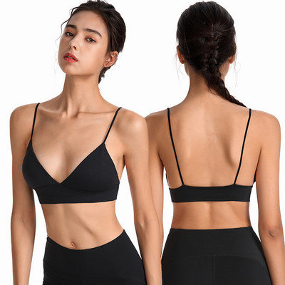Női francia háromszög melltartó, szexi, varrat nélküli, camisole, vezeték nélküli, háttámla, sport fehérnemű, melltartó, nyári
