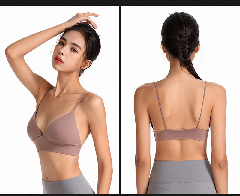 Γυναικείο σουτιέν γαλλικό τρίγωνο, σέξι, χωρίς ραφές, καμιζόλα, ασύρματο, εξώπλατο, αθλητικά εσώρουχα, σουτιέν, καλοκαίρι