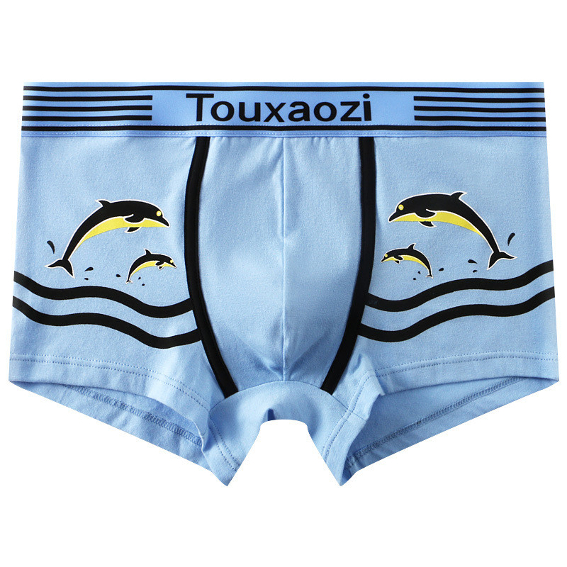 [Bloom the love] Brand Dolphin Waves Lenjerie de corp din bumbac Bărbați Boxer Homme Boxeri pentru bărbați Chiloți Bărbați Cuecas Masculina Confortabil M-3XL