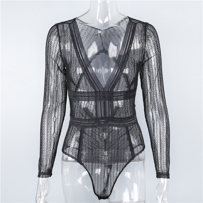 Seksikas pitsist body, naiste lilltikandid, sügava V-kaelusega seljata lapiga kombinesooni kombinesoon 2020 uus