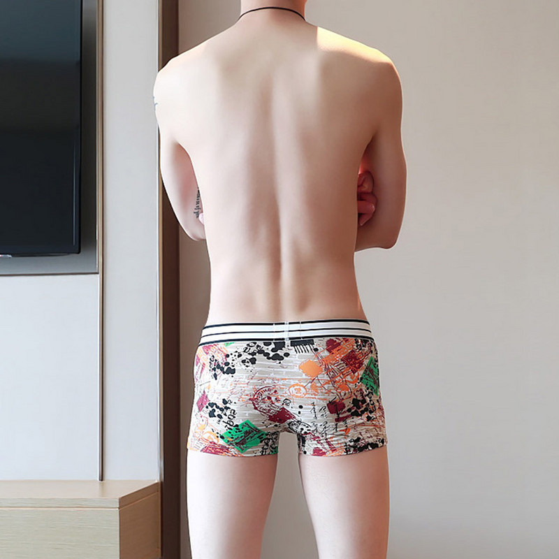 Meeste ujumisriided Ujumispüksid Meeste Bokser Kuhm Aluspesu Graffiti trükitud bokserid Bokserid Lühikesed püksid Retuusid Aluspüksid Arrow Aluspüksid