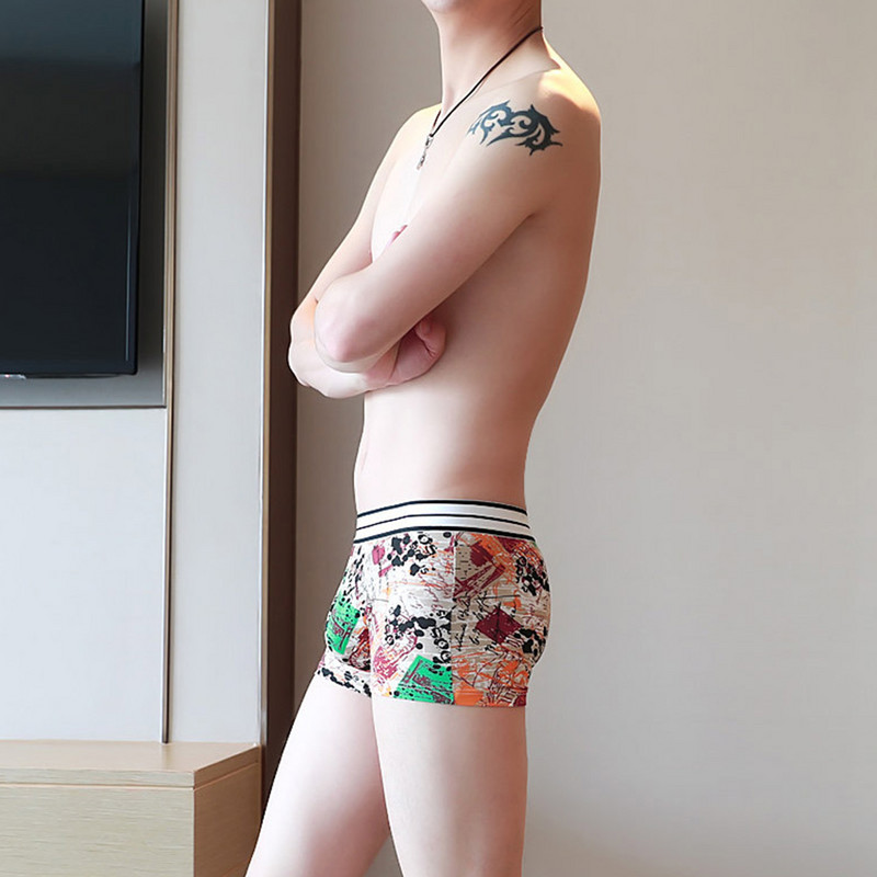 Meeste ujumisriided Ujumispüksid Meeste Bokser Kuhm Aluspesu Graffiti trükitud bokserid Bokserid Lühikesed püksid Retuusid Aluspüksid Arrow Aluspüksid