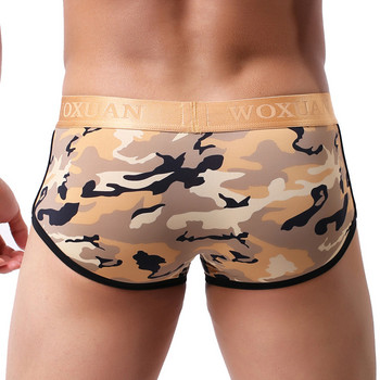 WOXUAN Fashion Camouflage Print Men Casual Big  Pouch Boxers Shorts  Мъжко бельо Гащи