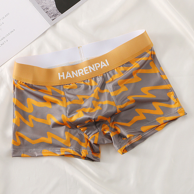 [Bloom the love] Επωνυμία Cool Thin Print Εσώρουχα Ανδρικά Boxer Homme Ανδρικά μποξερικά εσώρουχα Man Cuecas Masculina Άνετο μέγεθος M-3XL