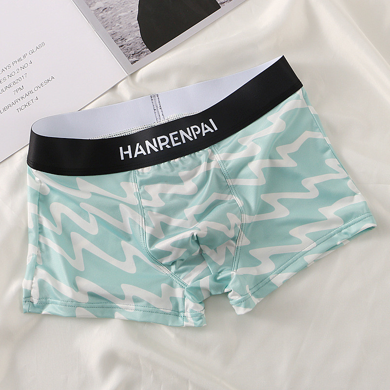 [Bloom the love] Επωνυμία Cool Thin Print Εσώρουχα Ανδρικά Boxer Homme Ανδρικά μποξερικά εσώρουχα Man Cuecas Masculina Άνετο μέγεθος M-3XL