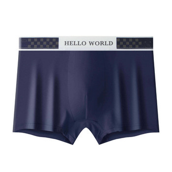 [Bloom the love] Ново памучно бельо HELLO WORLD Mens Boxer Homme Mens Boxers Panties Man Cuecas Masculina Calzoncillos L-3XL