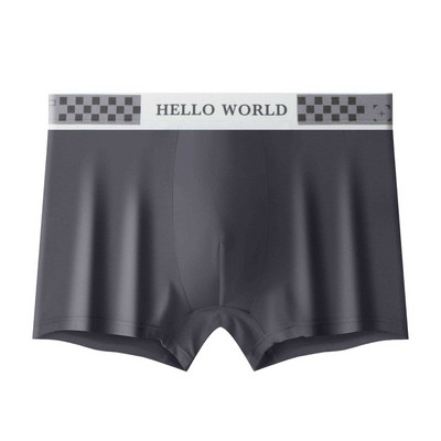 [Bloom the love] Nou HELLO WORLD Lenjerie de corp din bumbac Bărbați Boxer Homme Boxeri pentru bărbați Chiloți Bărbați Cuecas Masculina Calzoncillos L-3XL
