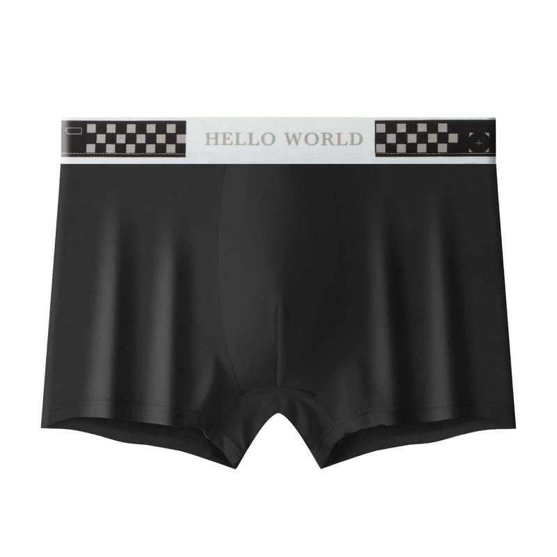 [Bloom the love] Nou HELLO WORLD Lenjerie de corp din bumbac Bărbați Boxer Homme Boxeri pentru bărbați Chiloți Bărbați Cuecas Masculina Calzoncillos L-3XL