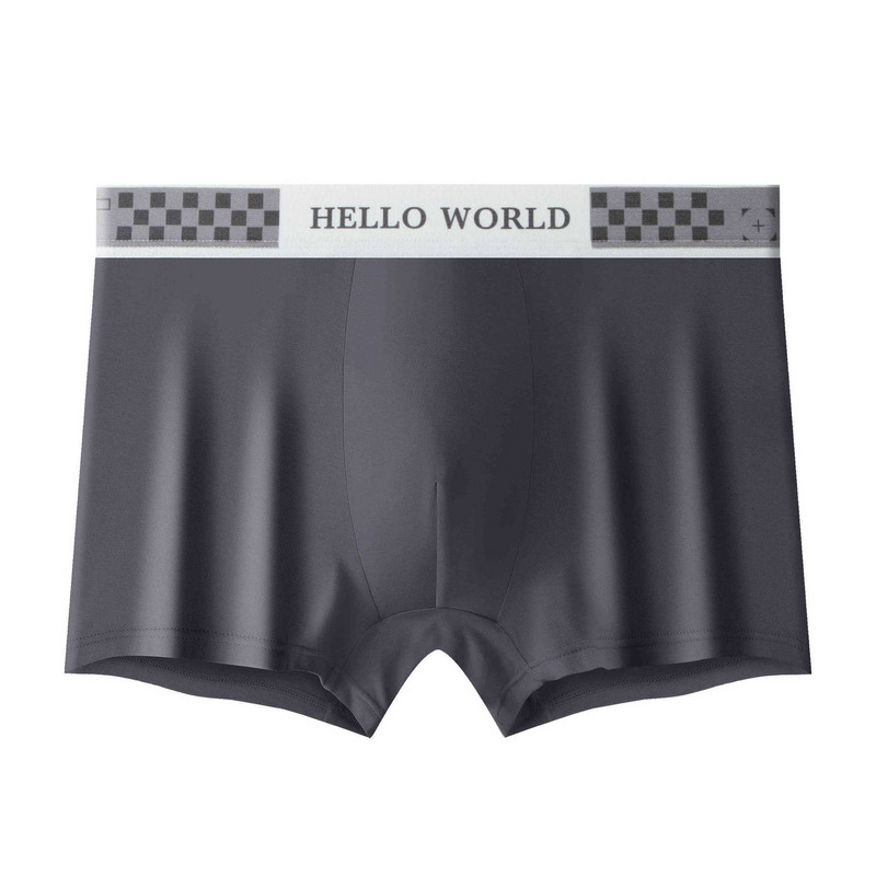 [Bloom the love] Nou HELLO WORLD Lenjerie de corp din bumbac Bărbați Boxer Homme Boxeri pentru bărbați Chiloți Bărbați Cuecas Masculina Calzoncillos L-3XL