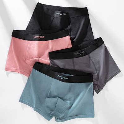 4 τμχ/ παρτίδα Ανδρικά εσώρουχα Σέξι καυτά ανδρικά βαμβακερά εσώρουχα με στάμπες καρδιές Σύζυγος Σορτς Μπόξερ Ανδρικά σώβρακα Αναπνέοντα μπαούλα