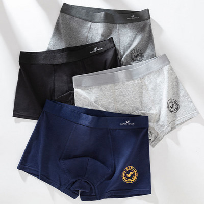 4 τμχ/ παρτίδα Ανδρικά εσώρουχα Σέξι καυτά ανδρικά βαμβακερά εσώρουχα με στάμπες καρδιές Σύζυγος Σορτς Μπόξερ Ανδρικά σώβρακα Αναπνέοντα μπαούλα