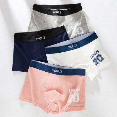 4 τμχ/ παρτίδα Ανδρικά εσώρουχα Σέξι καυτά ανδρικά βαμβακερά εσώρουχα με στάμπες καρδιές Σύζυγος Σορτς Μπόξερ Ανδρικά σώβρακα Αναπνέοντα μπαούλα