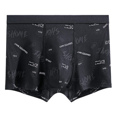 [Bloom the love] Alphabet Graffiti Lenjerie de corp Bărbați Boxer Homme Boxeri pentru bărbați Chiloți Bărbați Cuecas Masculina Calzoncillos Hombre L-3XL