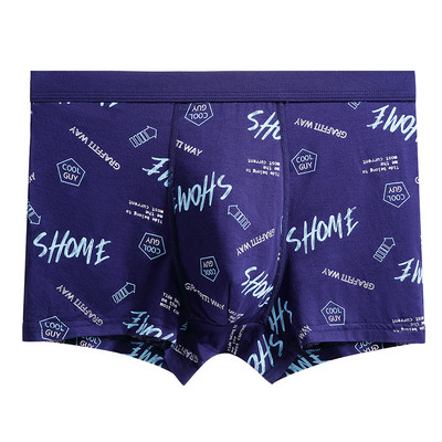 [Bloom the love] Alphabet Graffiti Lenjerie de corp Bărbați Boxer Homme Boxeri pentru bărbați Chiloți Bărbați Cuecas Masculina Calzoncillos Hombre L-3XL