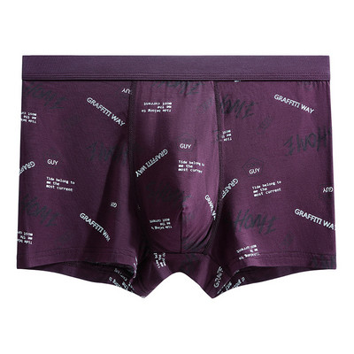 [Bloom the love] Alphabet Graffiti Lenjerie de corp Bărbați Boxer Homme Boxeri pentru bărbați Chiloți Bărbați Cuecas Masculina Calzoncillos Hombre L-3XL