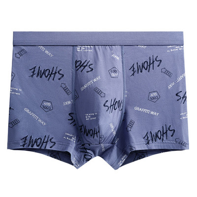 [Bloom the love] Alphabet Graffiti Lenjerie de corp Bărbați Boxer Homme Boxeri pentru bărbați Chiloți Bărbați Cuecas Masculina Calzoncillos Hombre L-3XL