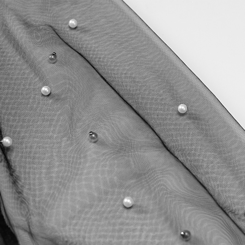 Proljeće jesen Ženski jednobojni kombinezon dugih rukava s perlama