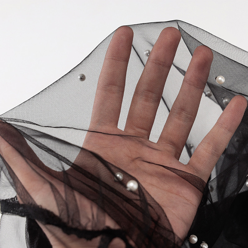 Proljeće jesen Ženski jednobojni kombinezon dugih rukava s perlama