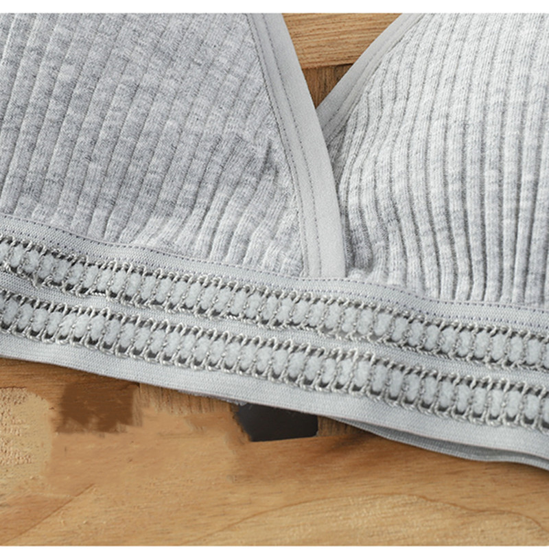 Sutiene din bumbac pentru femei Sutiene sexy Lenjerie de corp fără fir Sutien push-up respirabil cu decolteu în V Cupă subțire moale 6 culori Sutiene intime pentru femei