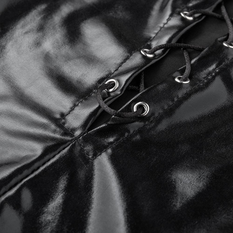 Body din piele artificială pentru femei Lenjerie din piele cu bandaj elastic pentru petrecere Body club de noapte Body sexy fără spate