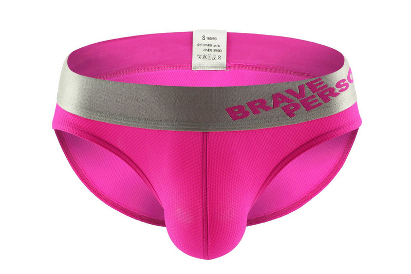 2019 brand BRAVE PERSON Muško donje rublje Najlonske bešavne muške gaćice Jednobojne tanke niskog struka Seksi muške gaćice donjeg rublja